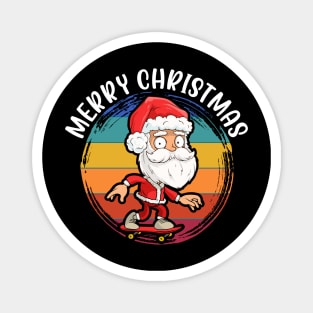 Santa Skateboarder Happy Christmas Merry Christmas Christmas Event Christmas Present Gift for Family for Dad for Mom for Friends for Kids Magnet